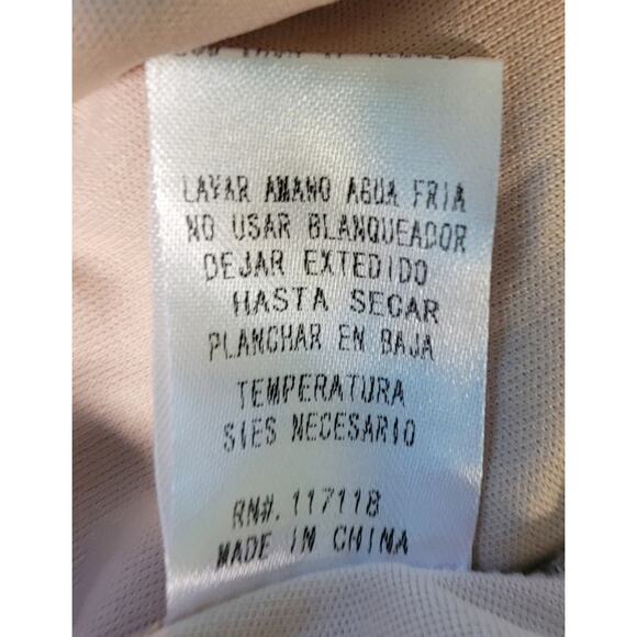 FILLY FLAIR Soieblue blush floral low-cut v-neck  flowy sheer long maxi dress l - Picture 9 of 9